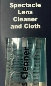 NEW BLUE Glasses Lens Cleaner spray FREE micro-fibre cleaning cloth, Anti-Fog