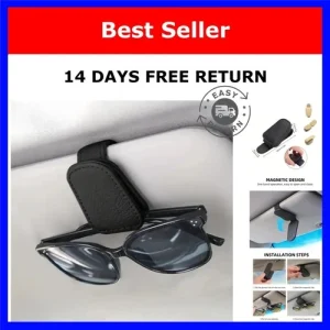 Car Visor Sunglasses Case Magnetic Holder Clip Organizer